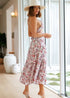 Vestido midi bohemio de verano con lazo y estampado Victoria
